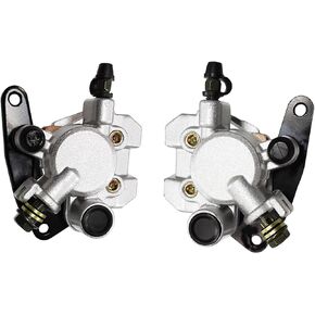 Front Left & Right Brake Calipers Set with Pads Compatible with Suzuki Eiger 400 500 Ozark 250 Quadsport 250 400 Vinson 500 LTA 400 500 LTF 250 400 LTZ 250 400 59100-38F30-999 59300-38F30-999