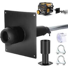 Generator Exhaust Extension Silencer Kit with Insulated Through- Wall Mounting Plate Safely Vent Exhaust Reduce Noise By 50% Compatible with Firman H07552 Wh03242 T07571 T07573 Honda Eu6500is Eu7000is