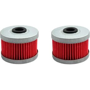 2 Pack Oil Filter Compatiable With Honda TRX250 TRX300 Fourtrax 300 1988-2001 TRX350 TRX400EX TRX420FE TRX450ES TRX500FE XL250R XL350R XL600R Foreman 500 Replace #HF113 15412HM5A10 15412-HM5-A10