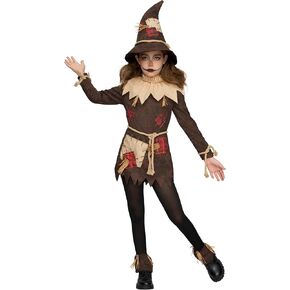 Spooktacular Creations Scary Scarecrow Costume for Girls, Halloween Costume for Kids, Creepy Scarecrow Costume