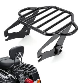 Detachable Luggage Rack for Harley Davidson Touring Models, 2-Up Alloy Steel Mounting Rack Compatible with 2009-2024 Road King Road Glide Street Electra Glide (Black)