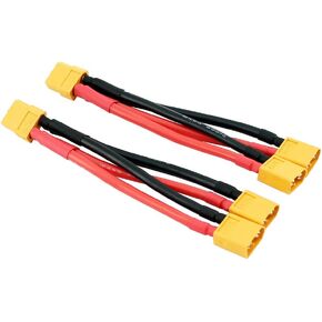 2pcs XT60 Female Male Plug Parallel Y Lead Cable Charger Connector Adapter for Lipo Battery Pack(B98-2)