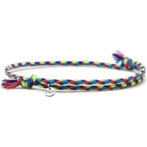 Nato Cuff - Braided Cotton Bracelet - Handmade in France - 316L Stainless Steel Medal - Adjustable Mens or Womens Jewel