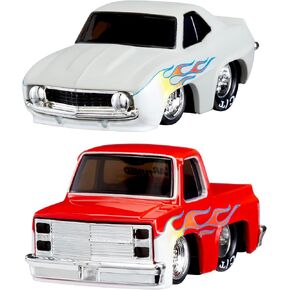 CarTuned 2 Pack Series 1 - Street Race'n, 1969 Chevy Camaro (Pro Street), 1987 Chevy C10 (Pro Street), Diecast Vehicle, Ages 6+