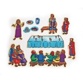 Little Folk Visuals Beginners Bible: Last Supper Precut Flannel/Felt Board Figures, 11 Pieces Set