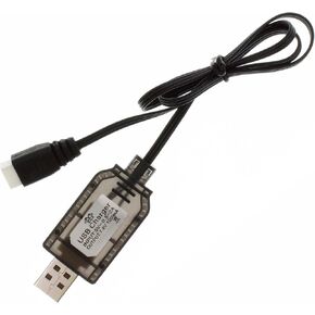 7.4V, XH-3P 3 Pin USB Charger for Gel Blaster, Splatter Ball Gun, SCX24 RC Car, Drone - XH-3P 2S Lipo Battery Charger Cable (1.8Ft)