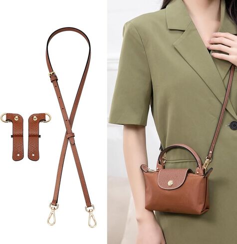 منظم حقيبة لحقيبة Longchamp الصغيرة، مجموعة تحويل حقيبة أحزمة الكتف لمجموعة تحويل Longchamp قابلة للتعديل لحقيبة صغيرة للنساء (ذهبي بني) in Kuwait