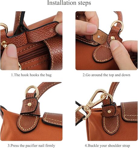 منظم حقيبة لحقيبة Longchamp الصغيرة، مجموعة تحويل حقيبة أحزمة الكتف لمجموعة تحويل Longchamp قابلة للتعديل لحقيبة صغيرة للنساء (ذهبي بني) in Kuwait