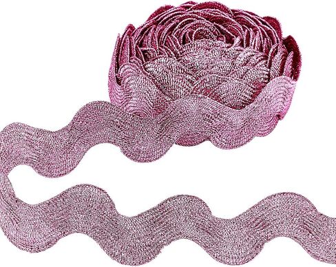 AHANDMAKER Pink Wave Bending Fringe Trim 1.57 Inch Wide 10 Yard Wave Sewing Bending Fringe Trim for Sewing Clothes Gift Wrapping Home Party Decoration, Flamingo in Saudi Arabia