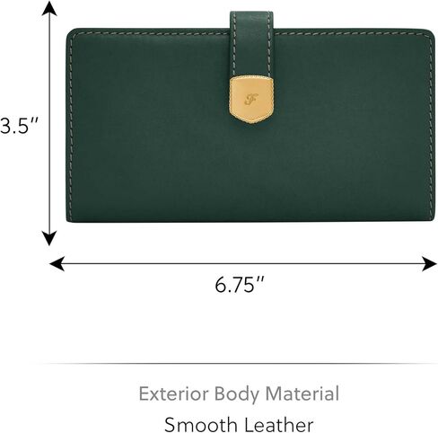 Fossil Women's Lennox Leather Tab Bifold Wallet for Women in Saudi Arabia