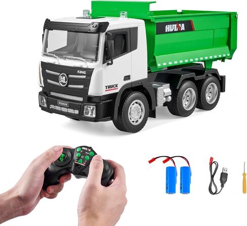 VEVOR RC Dump Truck Toy for Kids, Large Size 10-Channel 1:14 Scale, 50 Min x2 Long Battery Life with Light & Sound Effect Remote Control Construction Birthday Xmas Gifts Ideas for Boys Age 8 9 10 & Up in Saudi Arabia