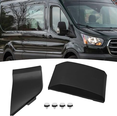CK4Z-61405A26-B BK3Z-6129077-AA Fuel Tank Filler Door Hatch Cover with Pillar Moulding Trim Replacement for Ford Transit 150 250 350 350HD 2015-2019 (White) in Saudi Arabia