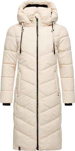 Marikoo Women's Winter Jacket with Hood | Windproof & Weather-Resistant Jacket | Quilted, Puffy Coat | Sahnekatzii XIV XS-5XL in Saudi Arabia