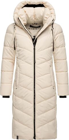 Marikoo Women's Winter Jacket with Hood | Windproof & Weather-Resistant Jacket | Quilted, Puffy Coat | Sahnekatzii XIV XS-5XL in Saudi Arabia