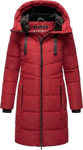 Marikoo Warm Winter Coat for Women | Quilted Jacket with Hood | Vegan Down Insulation | Thigh-Length | Natsukoo XVI XS-3XL in Saudi Arabia