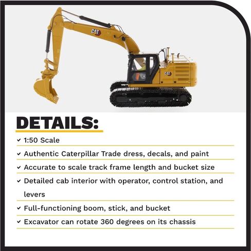 Diecast Masters 1:50 Caterpillar 323 Hydraulic Excavator | High Line Series Cat Trucks & Construction Equipment | 1:50 Scale Model Diecast Collectible | Diecast Masters Model 85571 in Saudi Arabia