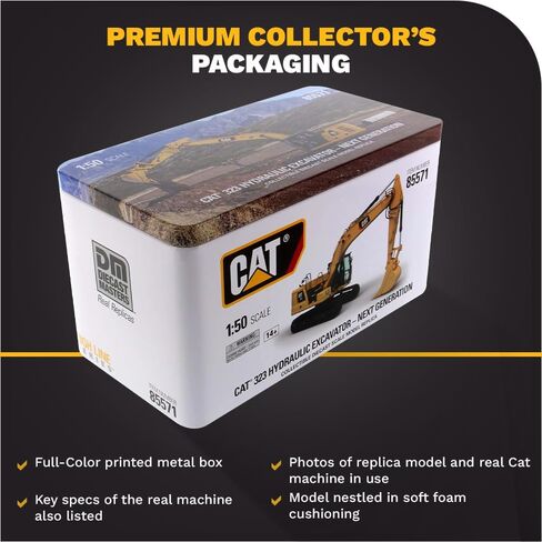 Diecast Masters 1:50 Caterpillar 323 Hydraulic Excavator | High Line Series Cat Trucks & Construction Equipment | 1:50 Scale Model Diecast Collectible | Diecast Masters Model 85571 in Saudi Arabia