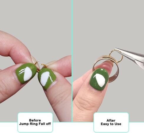 حلقات القفز SourceTon لمستلزمات صنع المجوهرات وإصلاح القلائد مع مشابك جراد البحر مع قطعتين من حلقة القفز أداة فتح/إغلاق (1140 قطعة، فضي وذهبي) in Kuwait