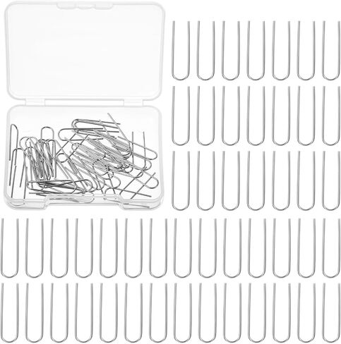 100pcs High Temperature Nichrome Wire Jump Rings, 21 Gauge Wire Diameter U Shaped Hanger Hooks with Plastic Storage Box for DIY Pendant Ceramic Ornaments Fusing in Glass Porcelain Stoneware in Saudi Arabia