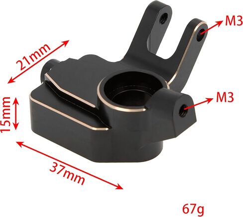 MEUS RACING UTB18 Brass Steering Knuckles 33g/pc for AXIAL UTB18 Capra Trail Buggy #AXI212010 Upgrade Parts, Black in Saudi Arabia