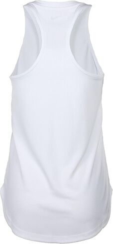 تيشيرت Dri-Fit Rib Studio بدون أكمام للنساء من نايكي (أبيض، صغير) in Saudi Arabia