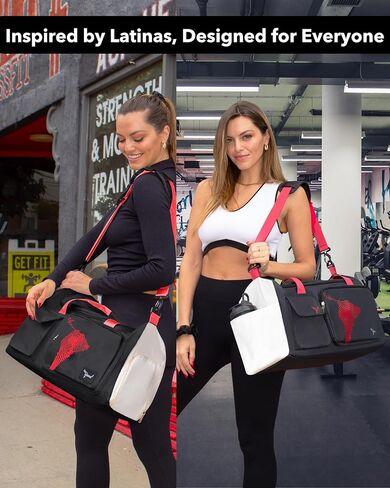 حقيبة صالة الألعاب الرياضية من GoVivo مع حجرة للأحذية، حقيبة دفل لصالة الألعاب الرياضية للنساء، حقيبة سفر مقاومة للماء في عطلة نهاية الأسبوع، حقيبة رياضية خفيفة الوزن وأنيقة للنساء صغيرة، وردي in Kuwait