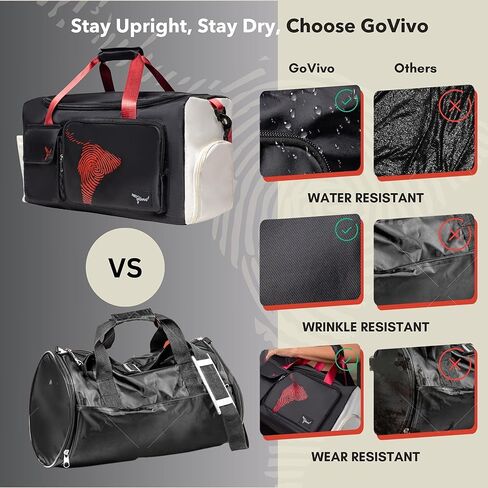حقيبة صالة الألعاب الرياضية من GoVivo مع حجرة للأحذية، حقيبة دفل لصالة الألعاب الرياضية للنساء، حقيبة سفر مقاومة للماء في عطلة نهاية الأسبوع، حقيبة رياضية خفيفة الوزن وأنيقة للنساء صغيرة، وردي in Kuwait