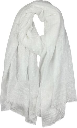 Belsen Women's Cotton Linen Soft Scarf, Gauze Shawl Wrap, 75 x 35 inches, Fashion Hijab in Saudi Arabia