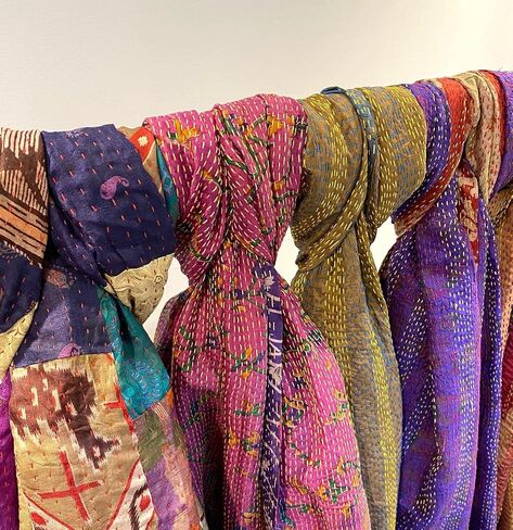 Silk Kantha Scarf - Set Of 5 in Saudi Arabia