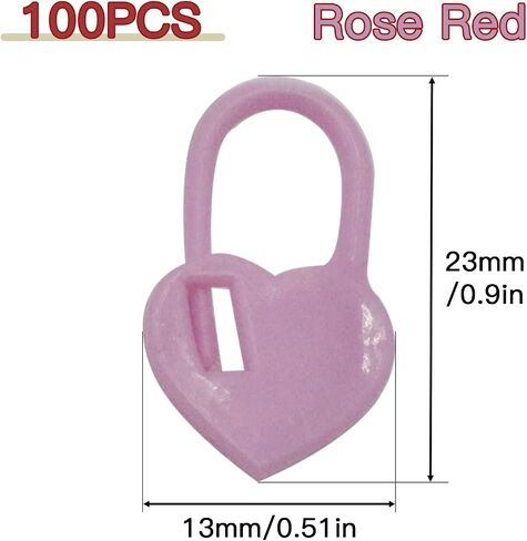 Joyangy 100 Pcs Plastic Knitting Stitch Markers, Heart Shaped Locking Crochet Stitch Markers Clips, Sewing Pins for Knitting, Crocheting, DIY Craft Projects, Orange in Saudi Arabia