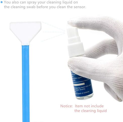 SANHOOII Dry APS-C Sensor Cleaning Swabs (CCD/CMOS), 20pcs 16mm DSLR or SLR Mirrorless Digital Camera Cleaning kit (No senrsor Cleaning Solution) in Kuwait