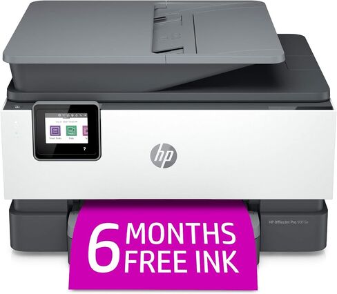 HP OfficeJet 9012e الكل في واحد طابعة نافثة للحبر ملونة ناسخة ناسخة فاكس مع طابعات كمبيوتر محمولة بالحبر الفوري لمدة 6 أشهر للاستخدام المنزلي والمكتب والطباعة على الوجهين واي فاي 1G5L4A (تم تجديد قسط) in Saudi Arabia