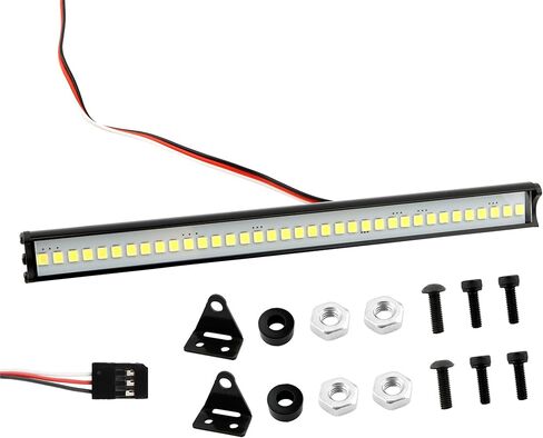 RC ضوء بار 36 LED 5.87 بوصة الألومنيوم RC المصباح RC الزاحف الملحقات ل جيب رانجلر روك الزاحف نموذج شاحنة RC سيارة سقف ضوء عدة in Kuwait