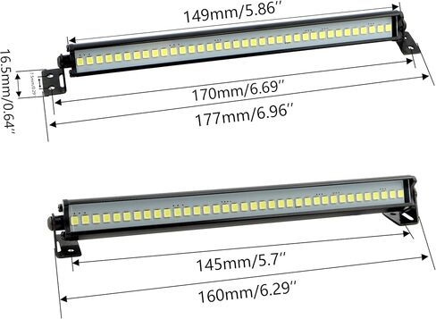 RC ضوء بار 36 LED 5.87 بوصة الألومنيوم RC المصباح RC الزاحف الملحقات ل جيب رانجلر روك الزاحف نموذج شاحنة RC سيارة سقف ضوء عدة in Kuwait