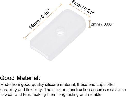 uxcell Silicone End Caps, 60Pcs 10mm - Silicone Plug Fit for Corset Polyester Boning for Sewing, for Wedding Dress, Bridal Gown (White) in Saudi Arabia