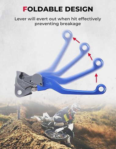 KEMIMOTO Dirt Bike Brake CNC Clutch Levers Adjustable Brake Lever Compatible with YZ125 YZ250 YZ250F YZ125X YZ250X YZ450F YZ250FX YZ450FX Blue in Saudi Arabia