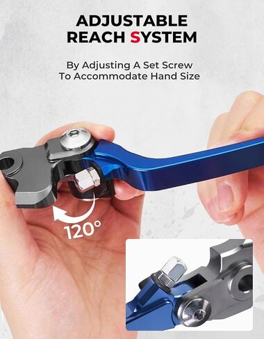 KEMIMOTO Dirt Bike Brake CNC Clutch Levers Adjustable Brake Lever Compatible with YZ125 YZ250 YZ250F YZ125X YZ250X YZ450F YZ250FX YZ450FX Blue in Saudi Arabia