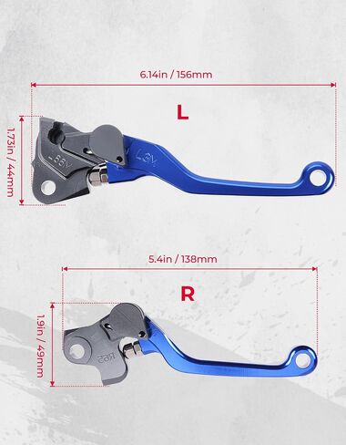KEMIMOTO Dirt Bike Brake CNC Clutch Levers Adjustable Brake Lever Compatible with YZ125 YZ250 YZ250F YZ125X YZ250X YZ450F YZ250FX YZ450FX Blue in Saudi Arabia