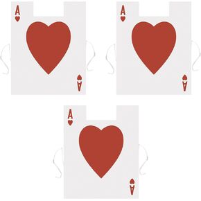 Beistle 60042, 3 Piece Plastic Card Suit Vests, One Size, Red/White