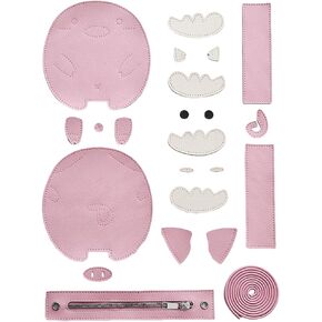NUOBESTY 1 Set Handbag DIY Womens Suits DIY Sewing kit Girls Purse Making kit Piggy Bag for Women Purse Making kit Girl Animal Purses for Women Kids Craft Art Polyester Bags Jewelry Child