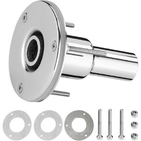 Straight Thru Hull Exhaust Skin Fitting, Fit for 24mm Tupe Pipe Socket Hardware, for Diesel Parking Heaters, 316 Stainless Steel