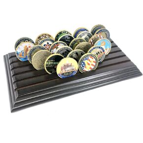 WOERDA 6 Row Challenge Coin Holder, Military Coin Display Stand Coin Display Case