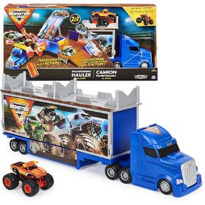 Monster Jam, Transforming Hauler Playset and Storage with Exclusive El Toro Loco Monster Truck, 1:64 Scale, Kids Toys for Boys and Girls Ages 4-6+