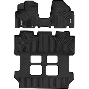 OEDRO Floor Mats Fit for 2018-2024 2025 Honda Odyssey, All Weather Car Mats TPE Accessories Upgraded 2nd Gen Floor Liner for Odyssey,1st 2nd & 3rd Rows and Cargo Liner, Black