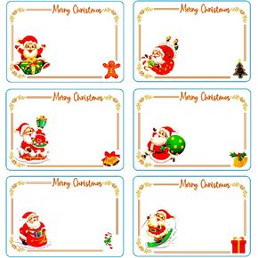 Christmas Stickers Labels 120Pcs Christmas Name Gift Labels Christmas Gift Tags Stickers Christmas Tags Labels Self Adhesive Christmas Tags Sticker for Present Party Bags Cards Envelope