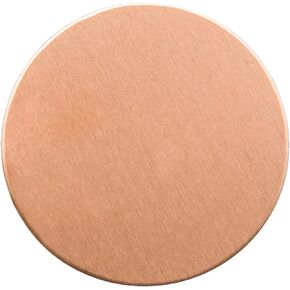 ABBECIAO 1 Inch Copper Stamping Blanks Round, 0.06 Inch Thick Solid Copper Metal Blank Tags for Jewelry Making - 12 Pack