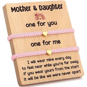 Mother Daughter Bracelets Mommy and Daughter Birthday Gifts Mom Daughter Heart Matching Bracelets from Mom Mothers Day Gift To My Daughter Bracelets