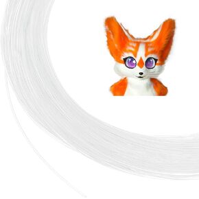 BENECREAT 110 Yards Fursuit Animal Whiskers for Crafts Needle Felting, 1mm in Diameter Clear Craft Animal Whiskers, Simulated Animal Whiskers for Kittens, Mouse, Rabbit, Puppets