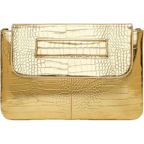 Women Classic Crocodile Pattern Faux Leather Clutch Purse Oversized Female Shoulder Bag Messenger Handbag