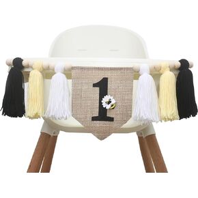Bee High Chair Banner For First Birthday - Bumblebee-Themed High Chair Banner - Happy Bee Day Tassels Highchair Banner - Yellow Bee Theme 1st Birthday Tassels Banner - Bee Cake Smash Photo Prop Banner